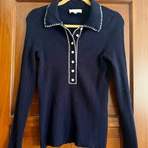SEZANE Armelle Knitwear Jumper | Navy Size L